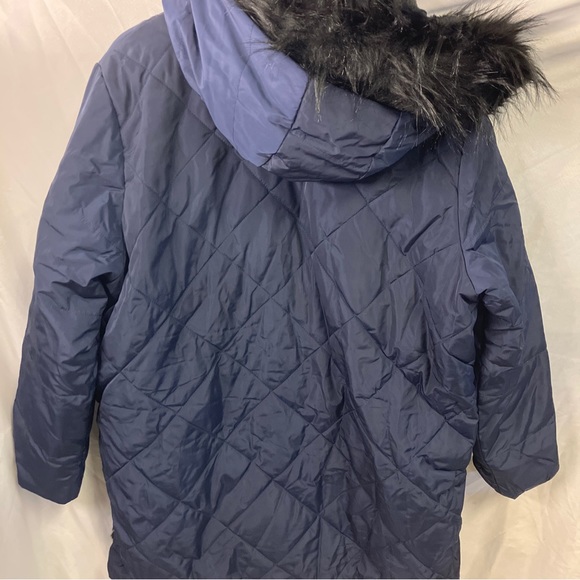 Nuage Faux Fur Lined Quilted Parka - Navy (XL) A547366 - Picture 3 of 3